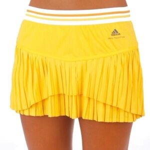 Adidas x Stella McCartney Barricade pleated tennis skort size 40L yellow